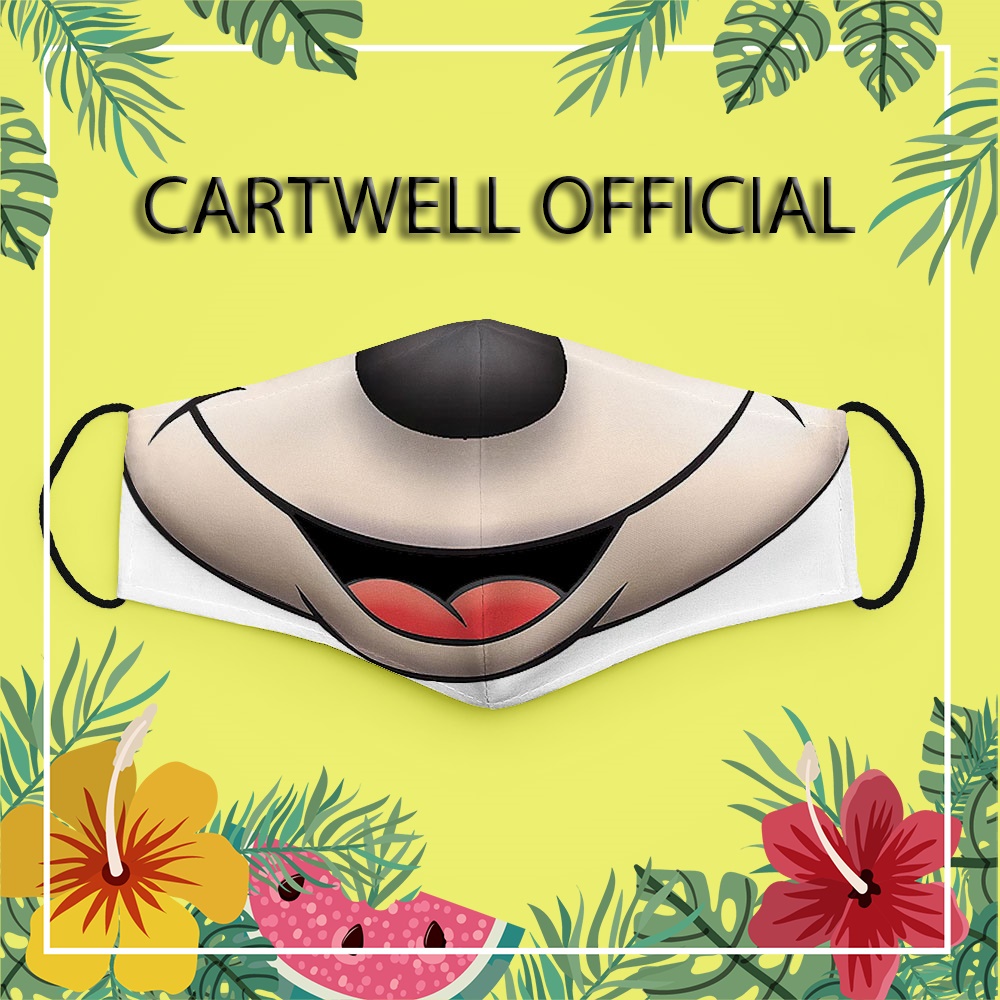 Khẩu trang hoạt hình cho bé thú cưng cute vui nhộn đáng yêu Disney CARTWELL dễ thở kháng khuẩn chống giọt bắn có thể giặ