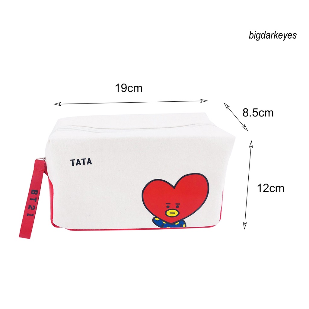 Túi Đựng Tiền Xu Chất Liệu Giả Da Khóa Kéo In Hình BTS Thời Trang