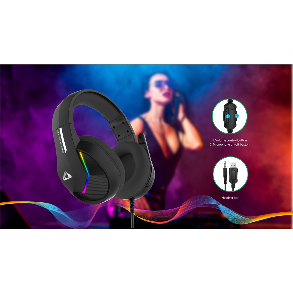 Tai nghe chuyên game thủ Gaming Headphone ESPORT GAMING VX2 7.1 GH6 Plus có mic đàm thoại