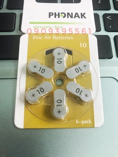 Pin Máy Trợ Thính Phonak A10 Vỉ 6 Viên