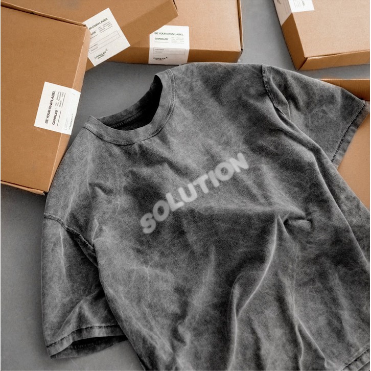 Áo phông unisex wash 2 mặt Solution Candles Studio | BigBuy360 - bigbuy360.vn