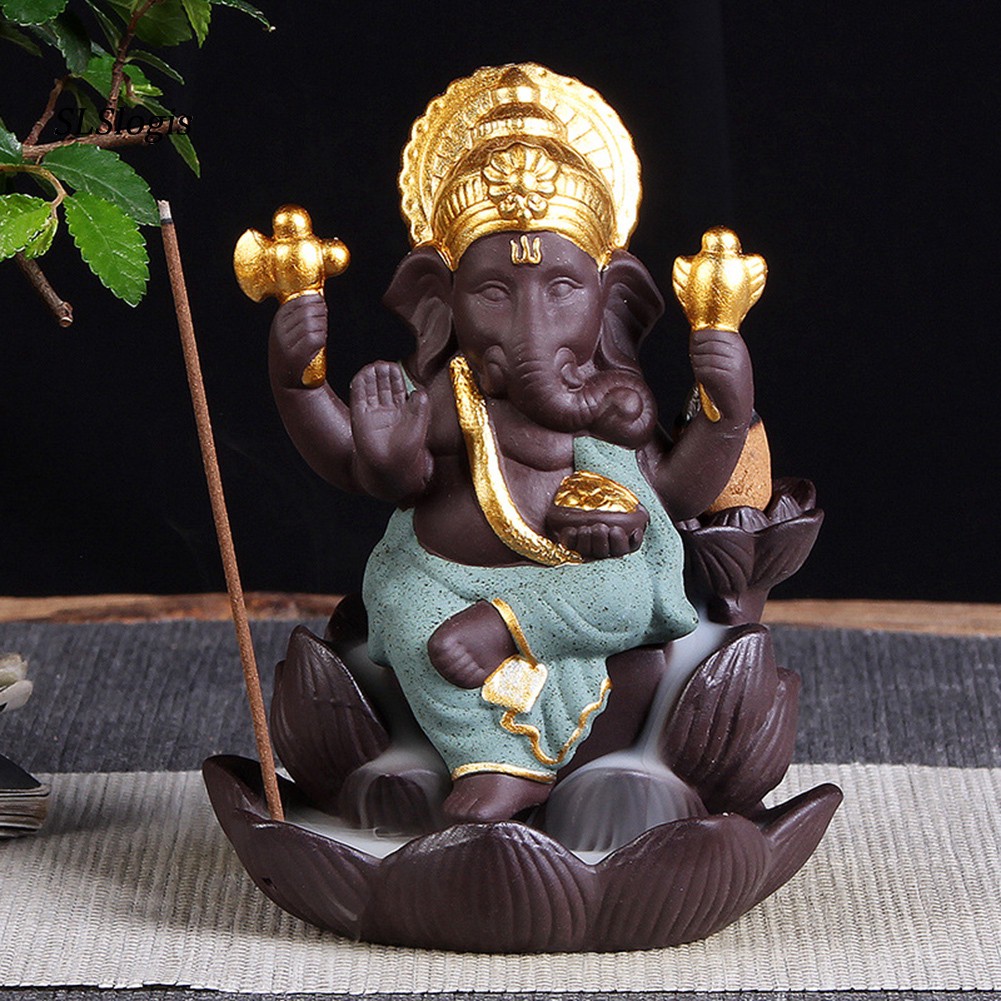 Giá Đỡ Trầm Hương Thiết Kế Hình Chú Voi Thần Thoại Ganesha Ấn Độ Độc Đáo