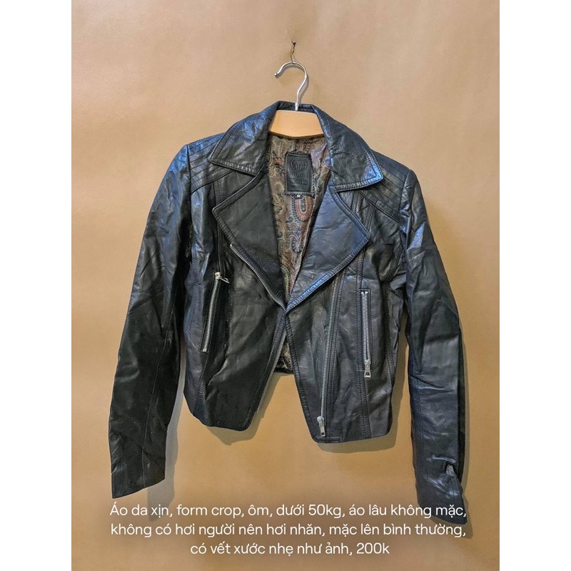 Áo jacket da xịn lỗi nhẹ (mua mới 3tr)