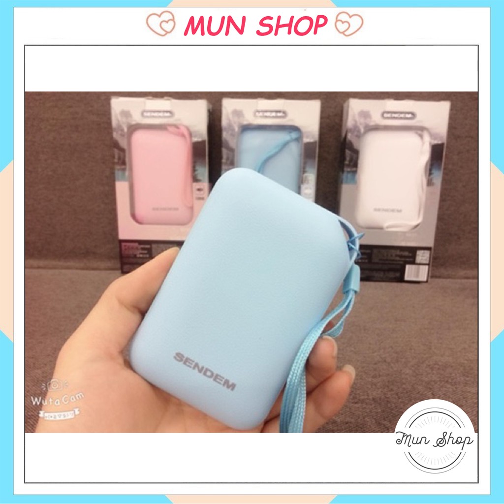 Sạc Dự Phòng Mini Cầm Tay Sendem P300 Chính Hãng dung lượng 10000mah, thiết kế nhỏ gọn tiện dụng nhiều màu/Max