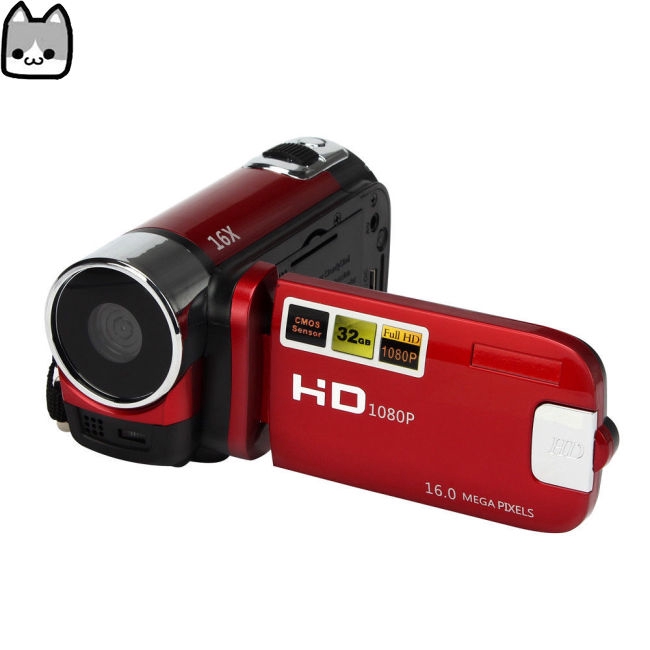 Camera Camcorders, 16MP High Definition Digital Video Camcorder 1080P 2.7 Inches TFT LCD Screen 16X