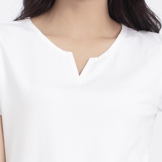Áo thun cổ chìa khóa - Trắng