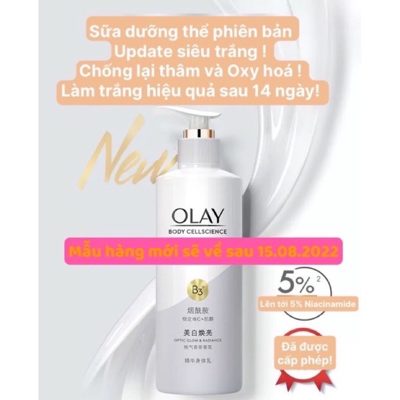 Sữa dưỡng thể OLAY B3 dưỡng trắng 250ml tặng kem dưỡng tay