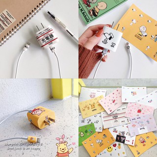 Sticker Chống Bụi Dán Trang Trí Dây Cáp Sạc Iphone11 Pro Max