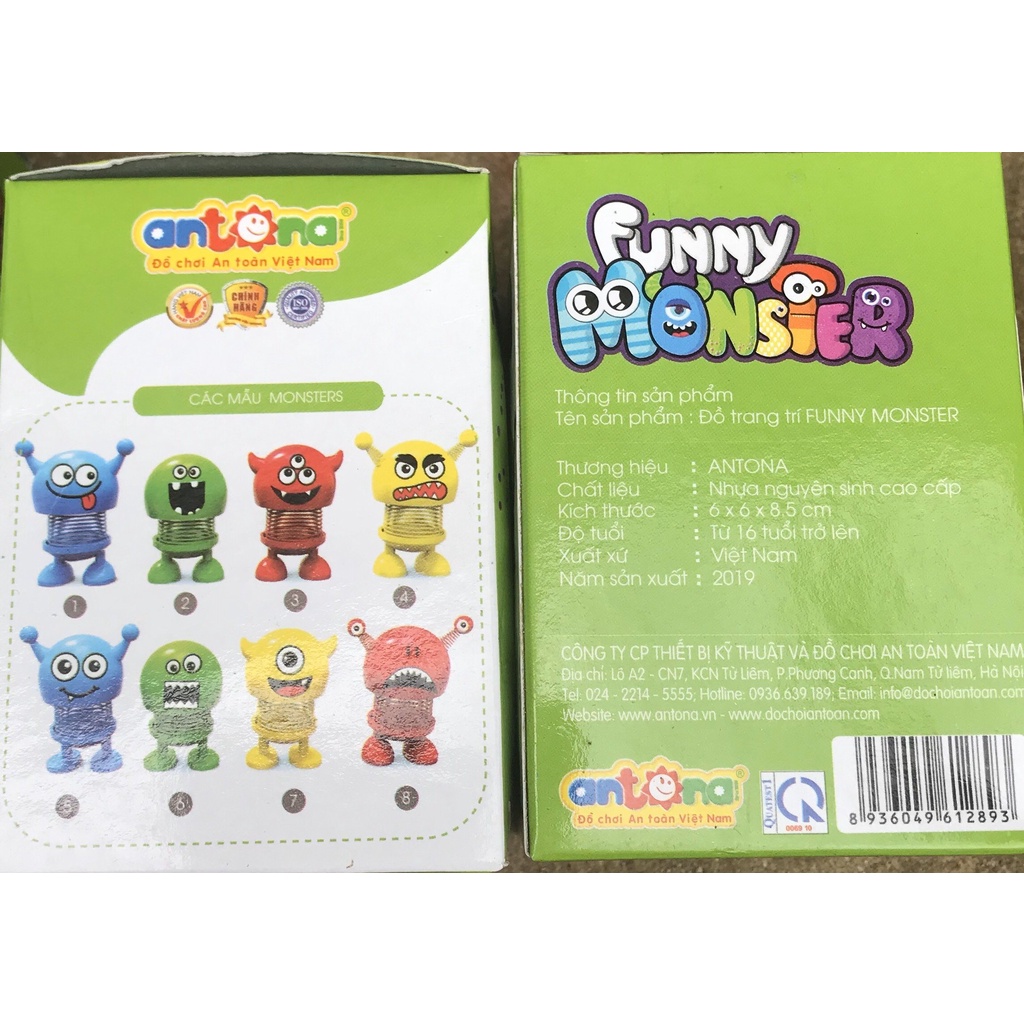 Đồ Chơi Sơ Sinh Emoji Funny Monster (Hộp xanh) Antona ST.289 Cho Bé Chơi Vui Nhộn