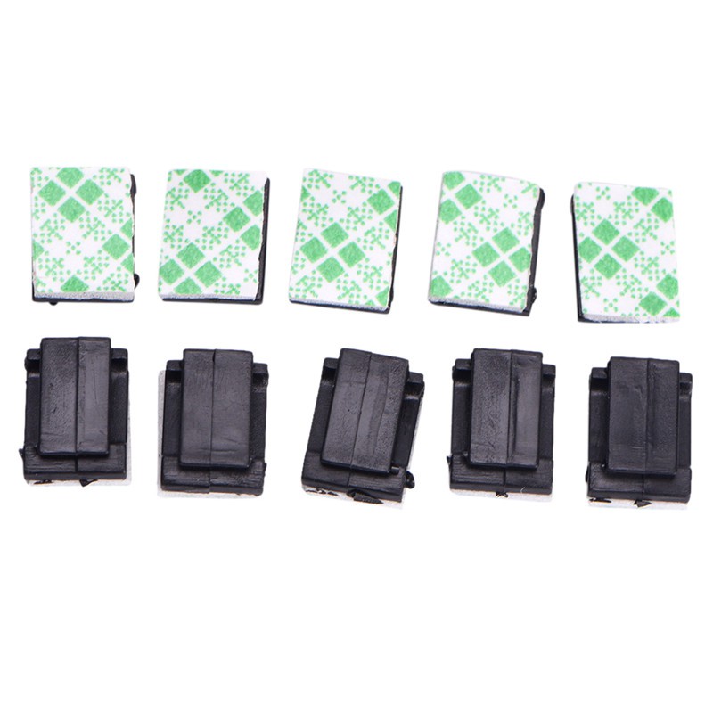 50 Kẹp Giữ Dây Cáp Màu Đen Hình Chữ Nhật Tự Dính | BigBuy360 - bigbuy360.vn