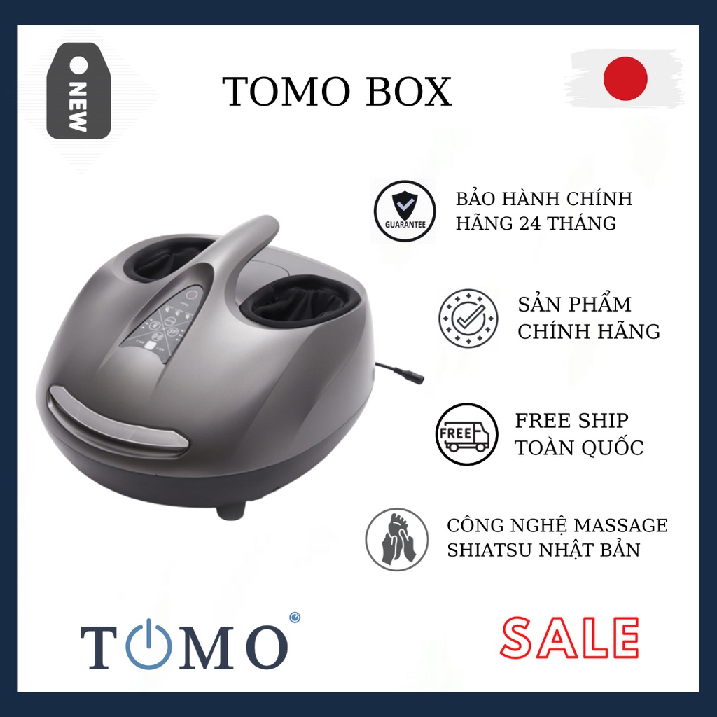 Máy Massage Chân Công Nghệ NHẬT BẢN TOMO BOX, Máy Massage CHÍNH HÃNG, Áp dụng công nghệ sưởi Shiatsu, Bảo hành 24 tháng