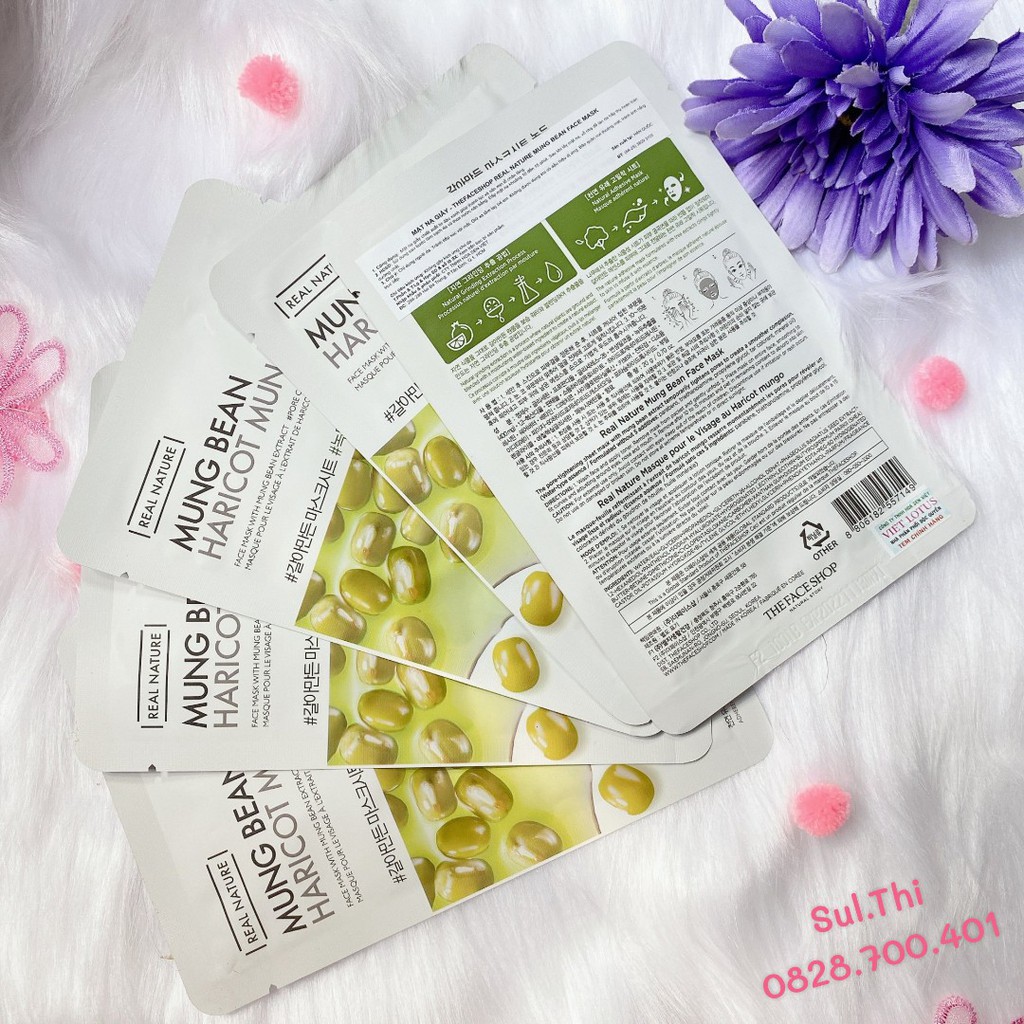 Combo 10 miếng mix Mặt Nạ The Face Shop Real Nature Mask Sheet 20g