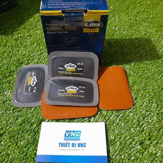 Hộp 25 miếng vá hông lốp bố thẳng chữ nhật ấn độ lms ct10