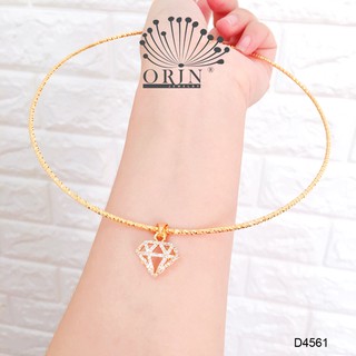 Kiềng cổ nữ , vòng cổ nữ mặt hình viên kim cương bền màu đính đá thiết kế cao cấp Orin D4561