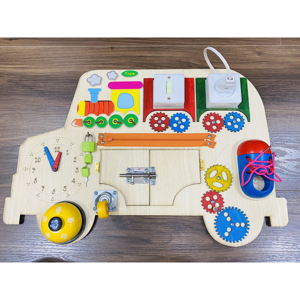 Đồ Chơi Trẻ Em, Bảng Bận Rộn Ô Tô Đa Năng Cho Bé