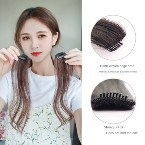 Mái Tóc Giả Bằng Lụa Thật Tự Nhiên Không Đường May Cho Nữ