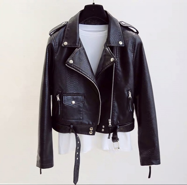 Áo da vân rắn hàng qccc phong cách trẻ trung GNCM