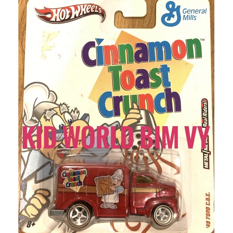 Xe mô hình Hot Wheels Pop Culture Series Cinnamon Toast Crunch '49 Ford C.O.E. V6850, bánh cao su.