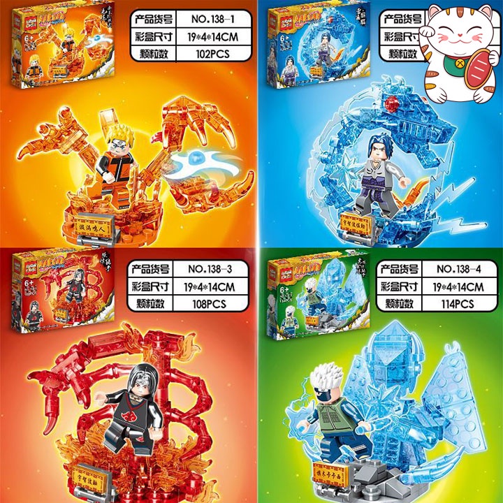 Nhẫn Giả Siêu Cấp Đại Chiến Ninja Naruto Đồ Chơi Ghép Hình Lắp Ghép Thông Minh Lego HJ