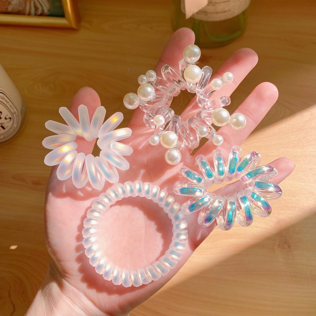 Dây cột tóc lò xo Hologram cực HOT ulzzang