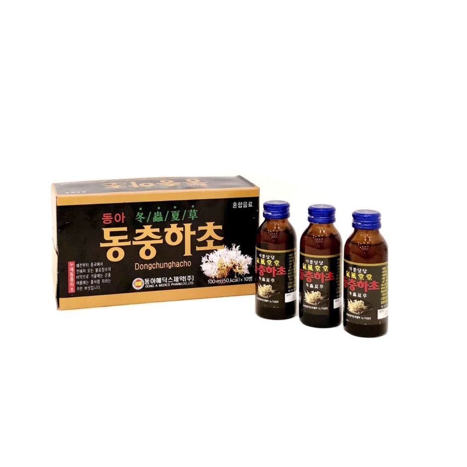 Nước uống dinh dưỡng Đông trùng hạ thảo DONG A- KOREAN 1 hộp 10 lọ 100ml hàng chính hãng