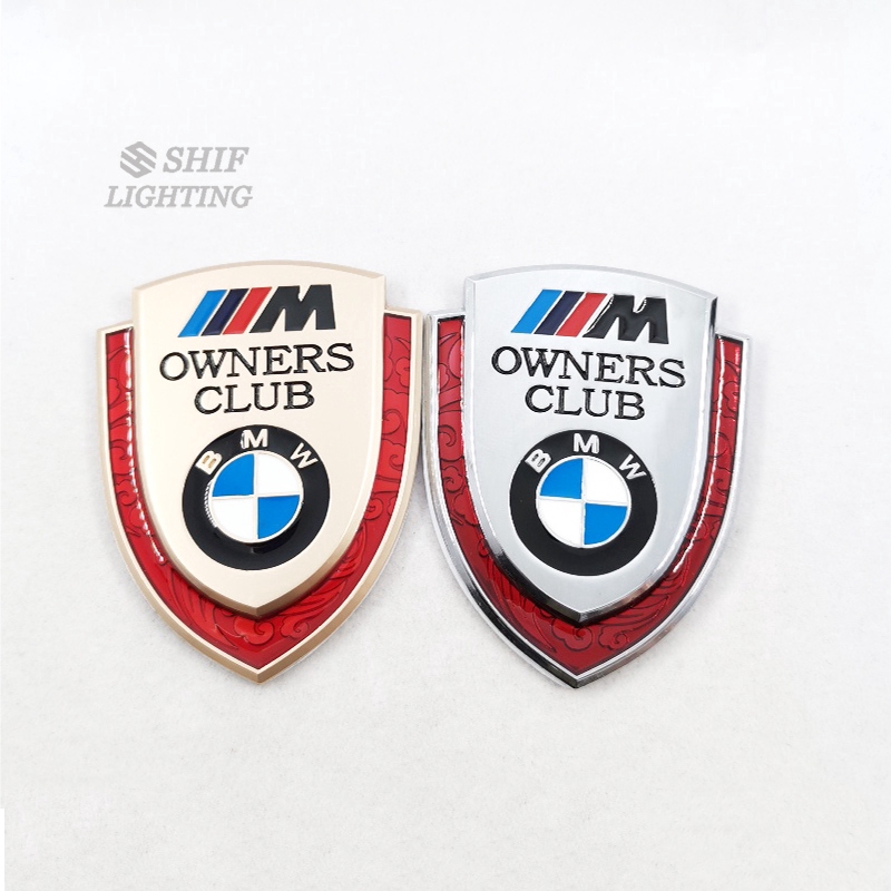 Logo kim loại dán trang trí sau xe BMW