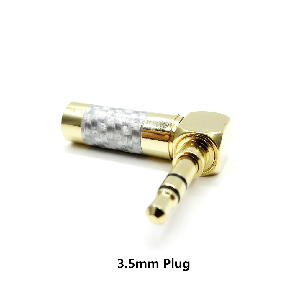 Set 4 đầu cắm tai nghe hình chữ L mạ vàng hàng chất lượng cao