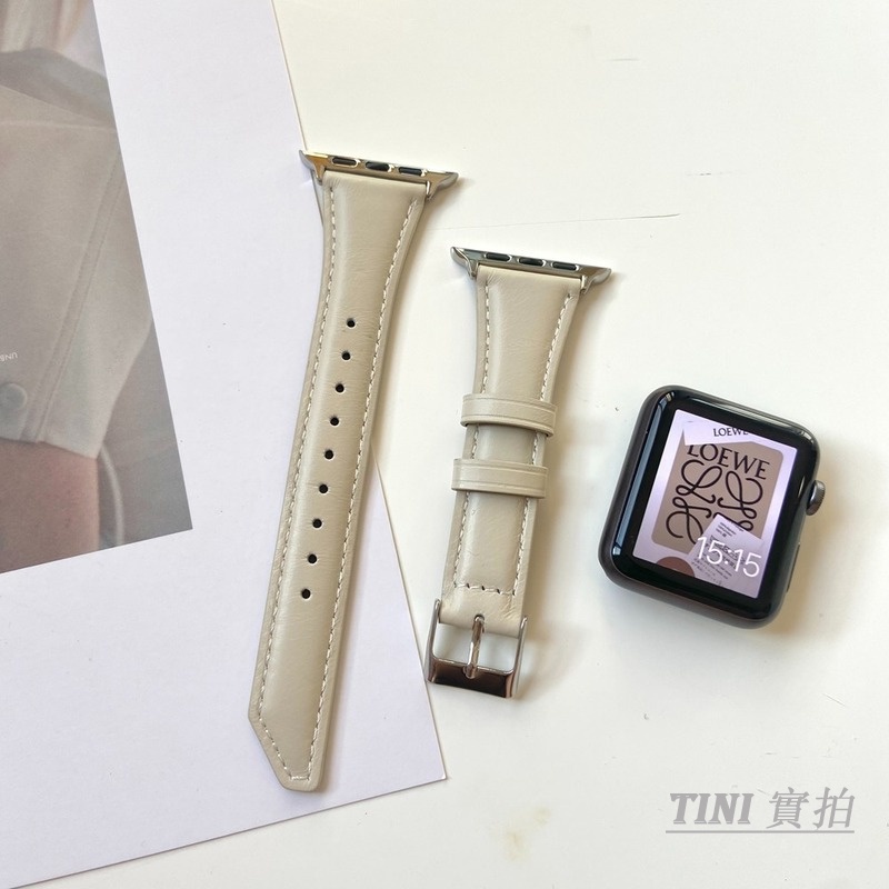 Dây Đeo Da Thật 38mm 40mm 41mm 42mm 44mm 45mm 49mm Cho Đồng Hồ Apple Watch Series 8 7 SE 6 5 4 3 2 Ultra