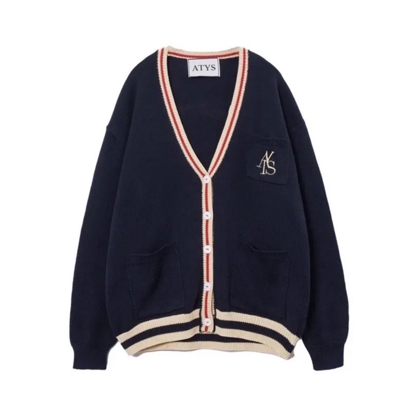 Áo Khoác Cardigan AIS Viền Đỏ Nam Nữ Form Rộng