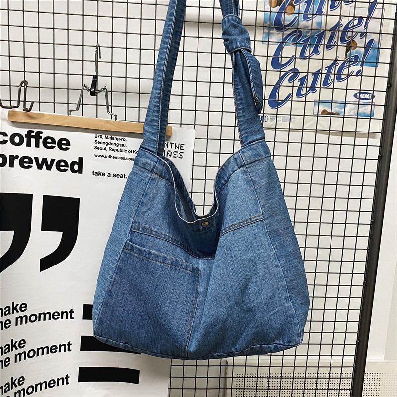 Túi Vải Đeo Vai Chất Jean XinhStore Phong Cách Hồng Không