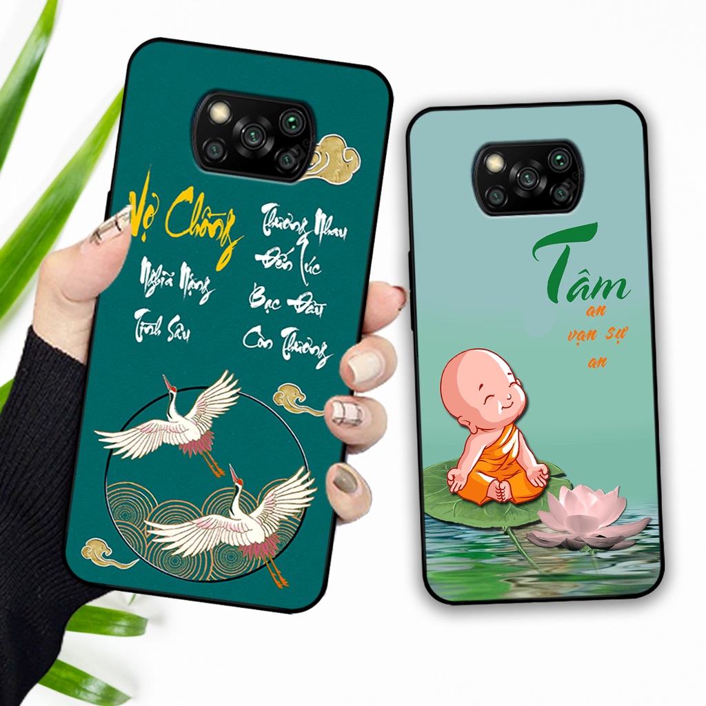 Ốp lưng Xiaomi Poco X3 / Poco X3 Pro in hình phong cách chữ thư pháp cha mẹ, tài lộc