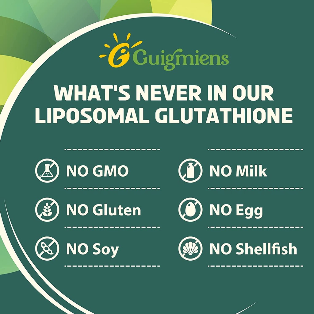 Glutathione 2550mg - Liposomal Glutathione - 7 Thành Phần Trắng Da - Chống Lão Hóa