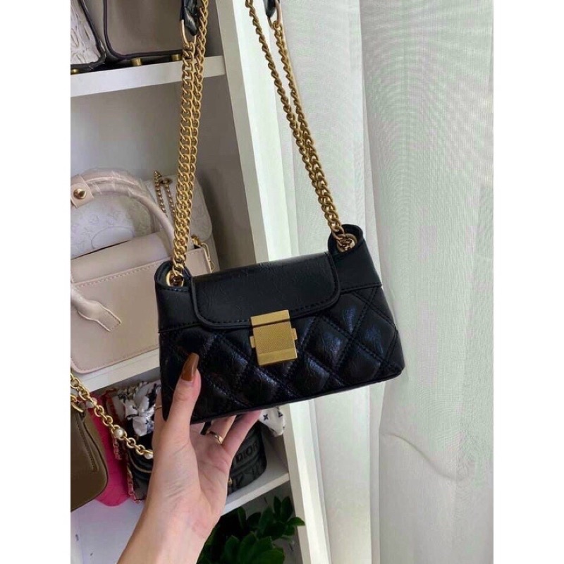 Túi kẹp nách ô trần khoá bấm hai ngăn thời trang mới 2021