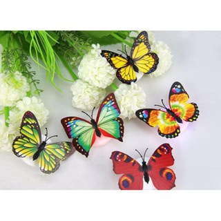 Combo 50 Đèn LED hình con bướm xinh xắn dán tường