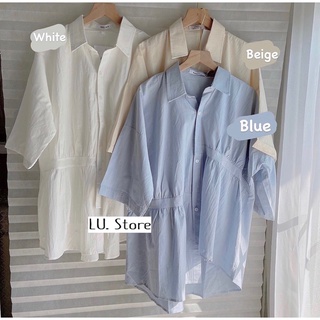 Áo sơ mi babydon cộc tay cách điệu hàng xẻng ,ulzzang 2021