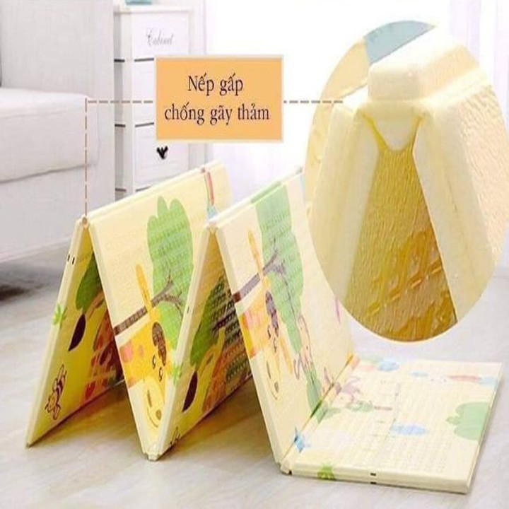 Thảm xốp xpe phủ silicon, 1,8x2m. Thảm nằm chơi cho bé. Thảm xpe hàn quốc