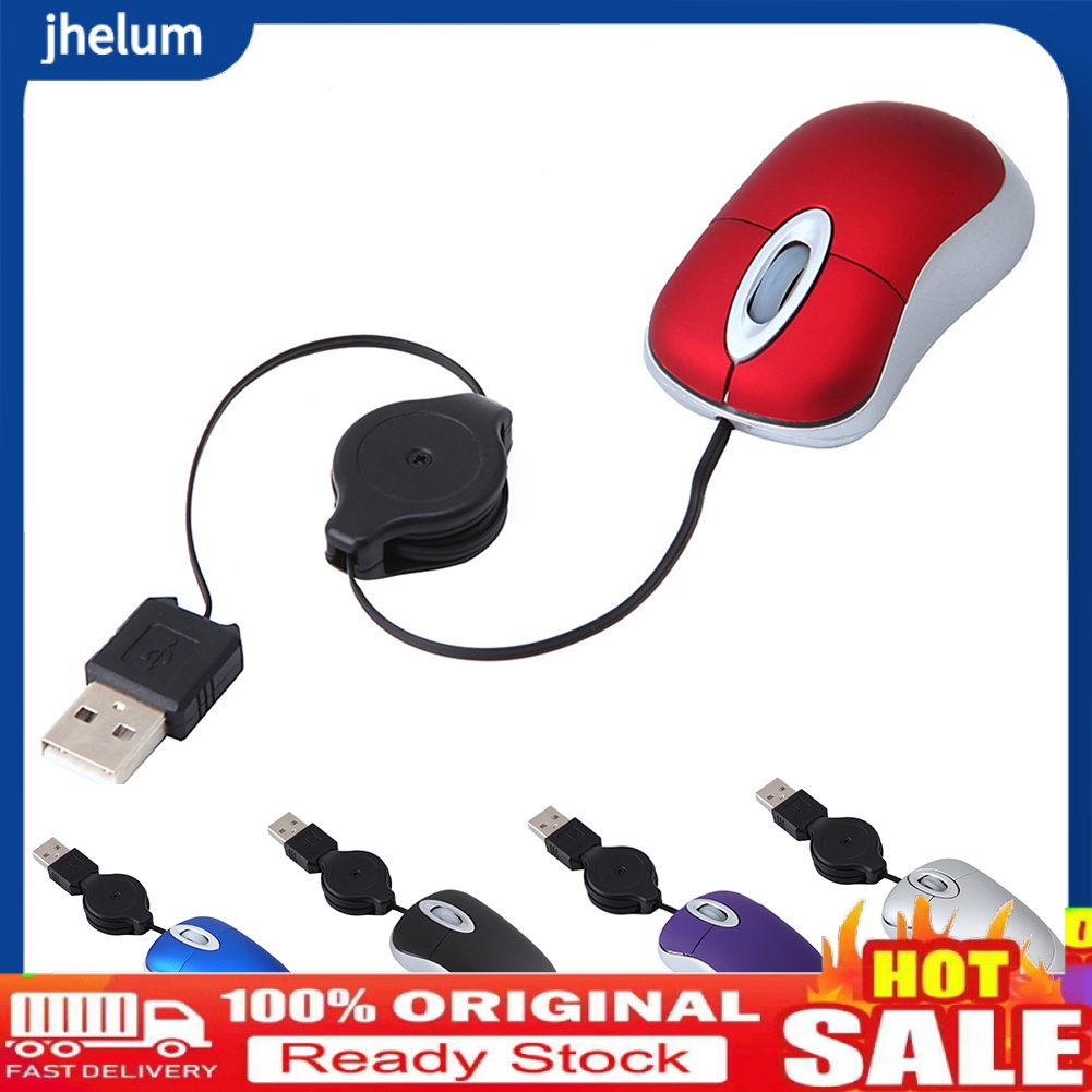 Chuột Quang Có Dây 3 Nút Bấm 1600DPI Cổng USB Cho Laptop