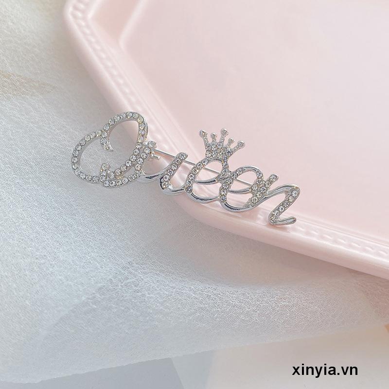 Cài Áo Hình Vương Miện Đính Đá Thời Trang