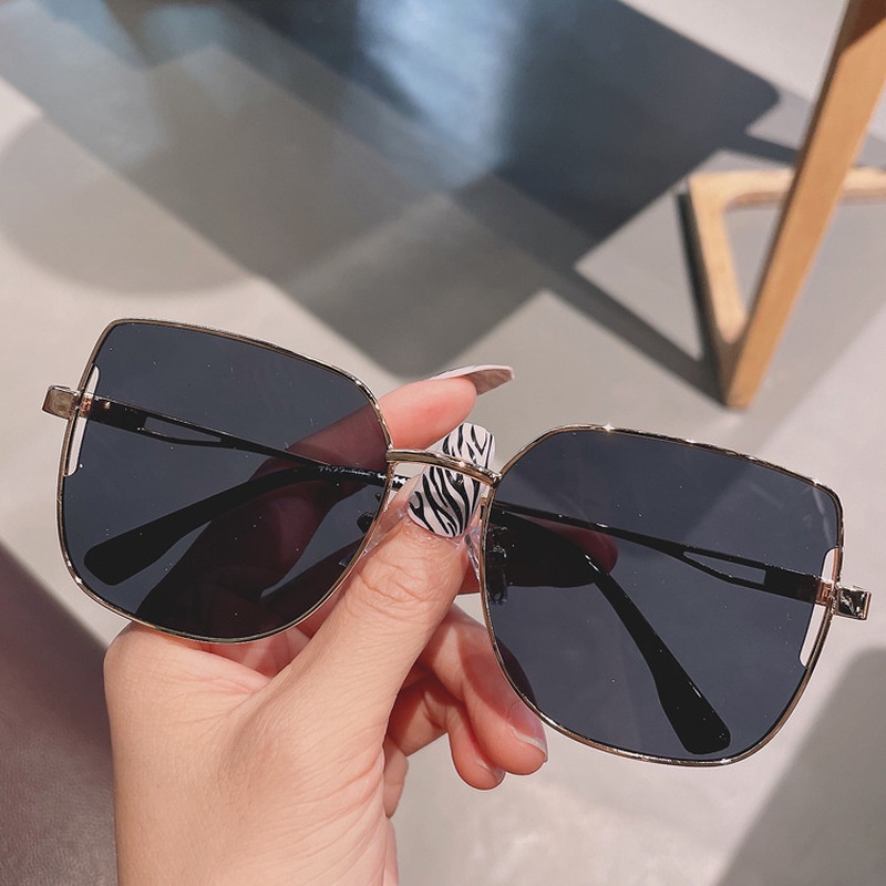 (YUZHU) Kính Râm Thời Trang Oversized Hình Vuông Nhiều Màu Sắc Che Nắng