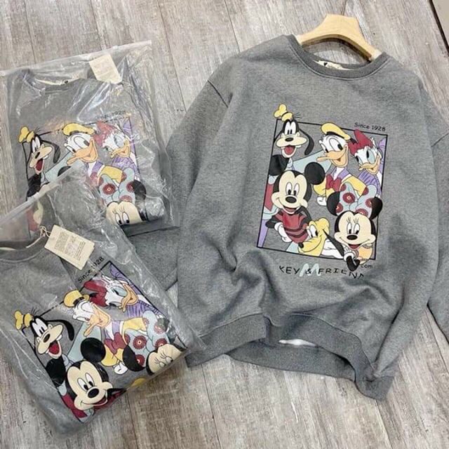 Áo nỉ Mickey dáng rộng siêu hot