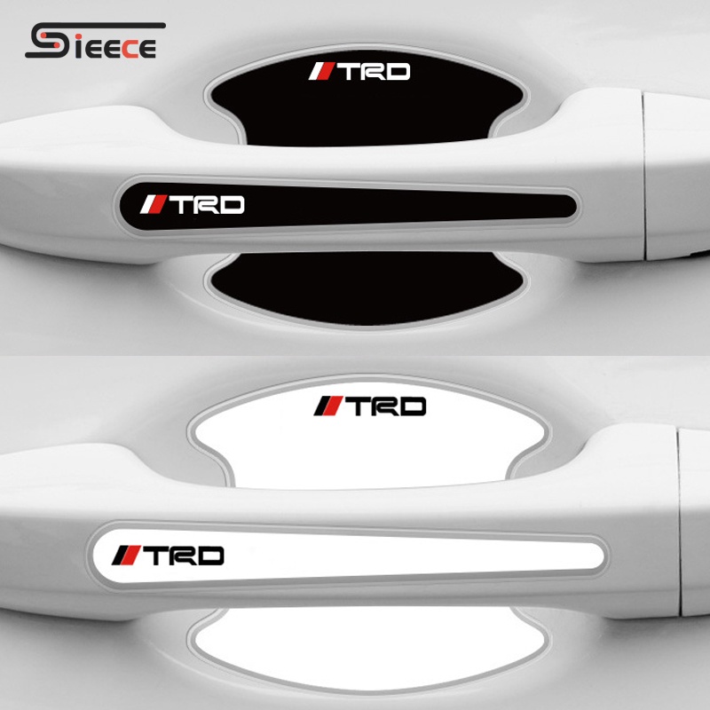 Sieece Cho Toyota TRD Miếng Dán Tay Nắm Cửa Ô Tô Chống Xước Trầy Xe Hơi Epoxy Miếng Dán Hõm Cửa Ô Tô Dán Xe Trang Trí ô Tô Cho Toyota CHR Raize Corolla Cross Rush Fortuner Yaris Innova Vios Prius C Wigo Sienta Land Cruiser 200