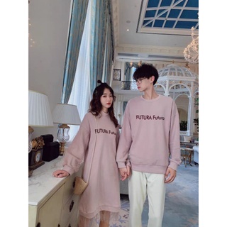 ĐỒ ĐÔI NAM NỮ - ÁO ĐÔI - ÁO VÁY ĐÔI nam nữ màu hồng dễ thương Hàn Quốc