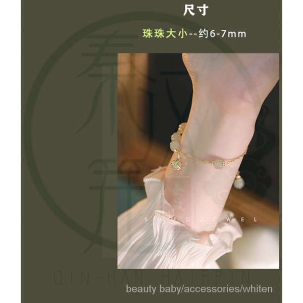 Vòng tay ngọc bích trong suốt cá tính phong cách retro cá tính cho nữ sinh