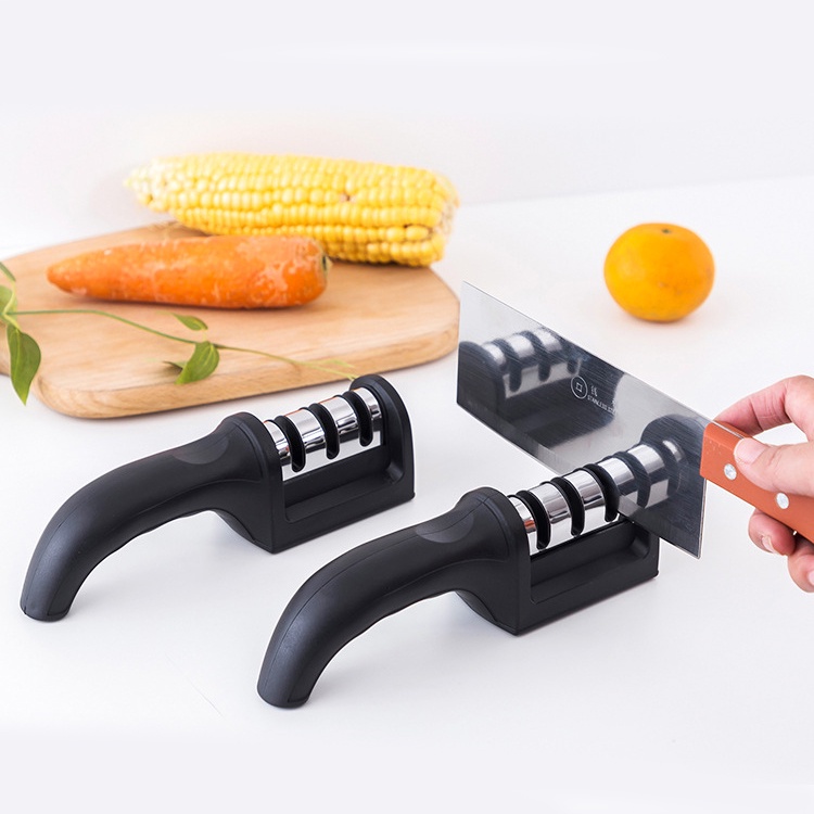 Dụng cụ mài dao kéo 3 rãnh có tay cầm tiện lợi