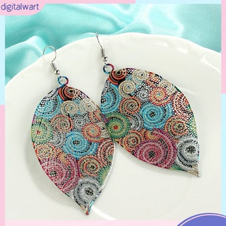 Hoa tai hình chiếc lá đính cườm xoắn ốc nhiều màu sắc thu hút cho nữ