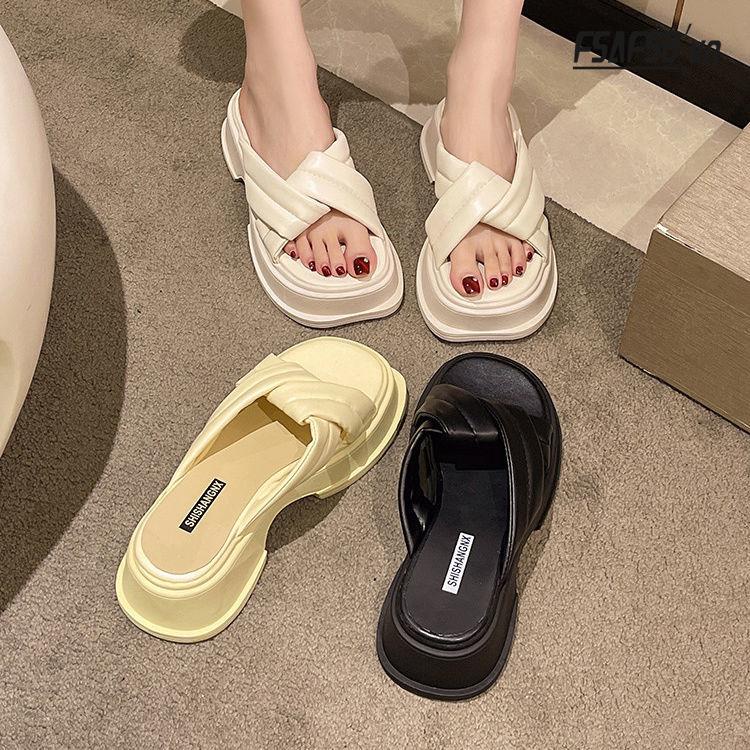 Dép Đế Dày Hở Ngón Chống Trượt Thiết Kế Mới Thời Trang Mùa Hè Dành Cho Nữ 2022