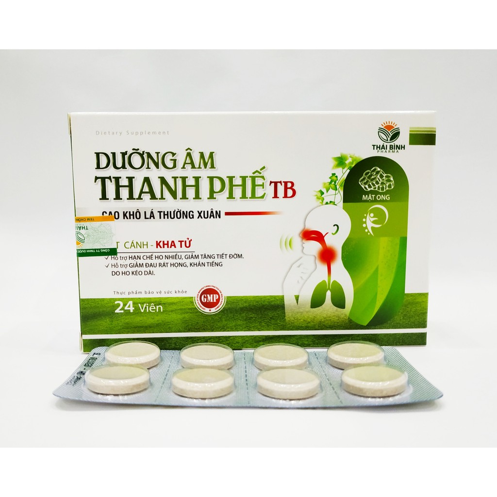 Viên Ngậm Thảo Dược Dưỡng Âm Thanh Phế - Giúp Hạn Chế Ho Nhiều, Giảm Đau Rát Họng, Khản Tiếng Mất Tiếng - Hộp 24 Viên
