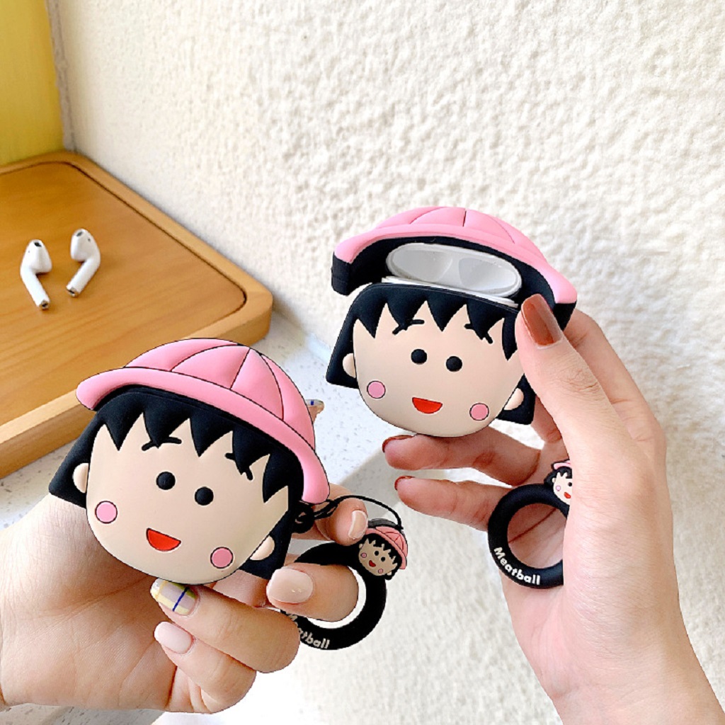 Airpods Case ⚡Freeship ⚡ VỎ BỌC AIRPODS MARUKO ĐÁNG YÊU Case Tai Nghe Không Dây Airpods 1/ 2/ i12/ Pro