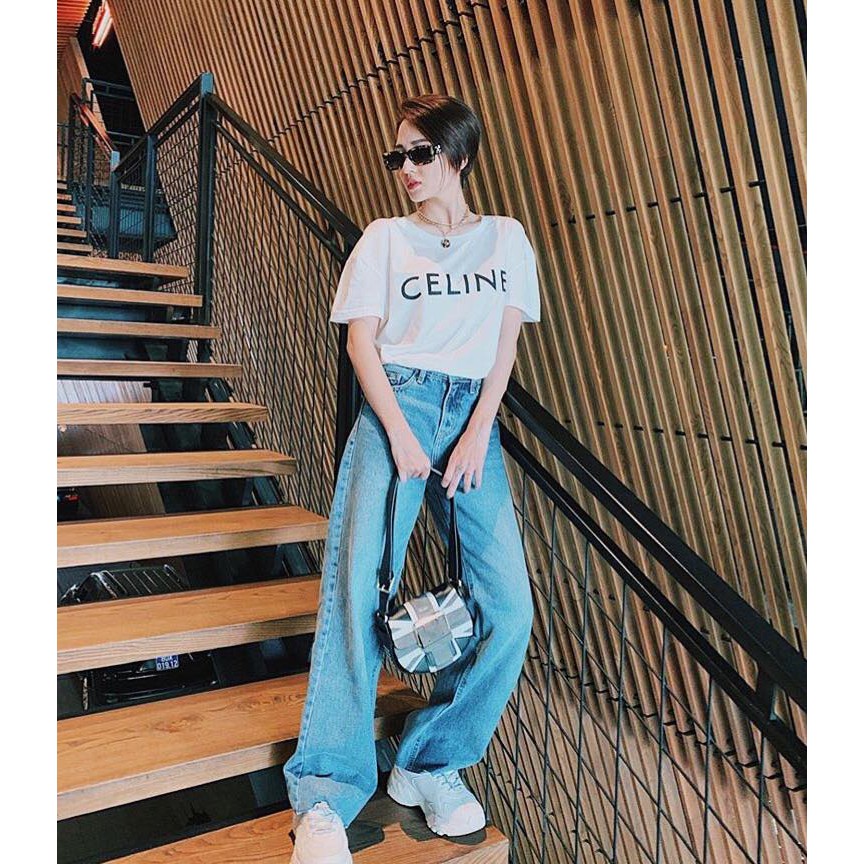 Áo phông CELINE Áo phông cotton chất đẹp mát, áo unisex, áo phông trắng đen các kiểu | BigBuy360 - bigbuy360.vn