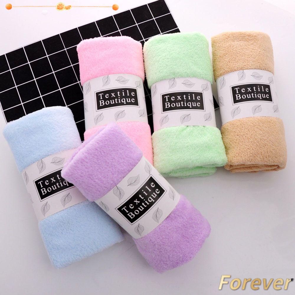 Forever Quà Tặng Khăn Lau Mặt Vải Lông Cừu San Hô Mềm Mại Nhanh Khô Thấm Hút Nước Sang Trọng Đa Màu Sắc Dành Cho Nhà Tắm